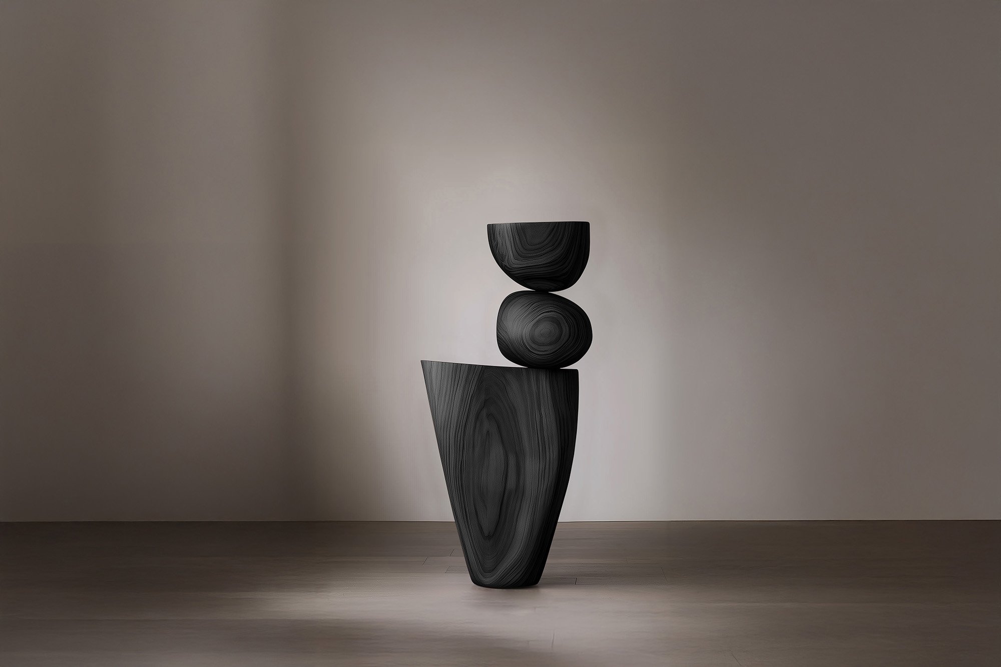 Minimalist Wooden Sculpture Lull No85 – Handcrafted by NONO for